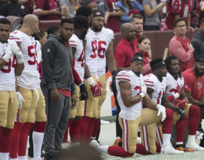 San Francisco 49ers National Anthem Kneeling