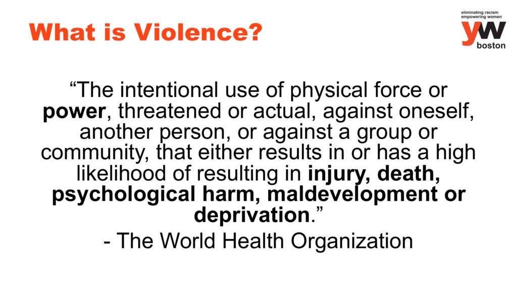definition what is violence world health organization