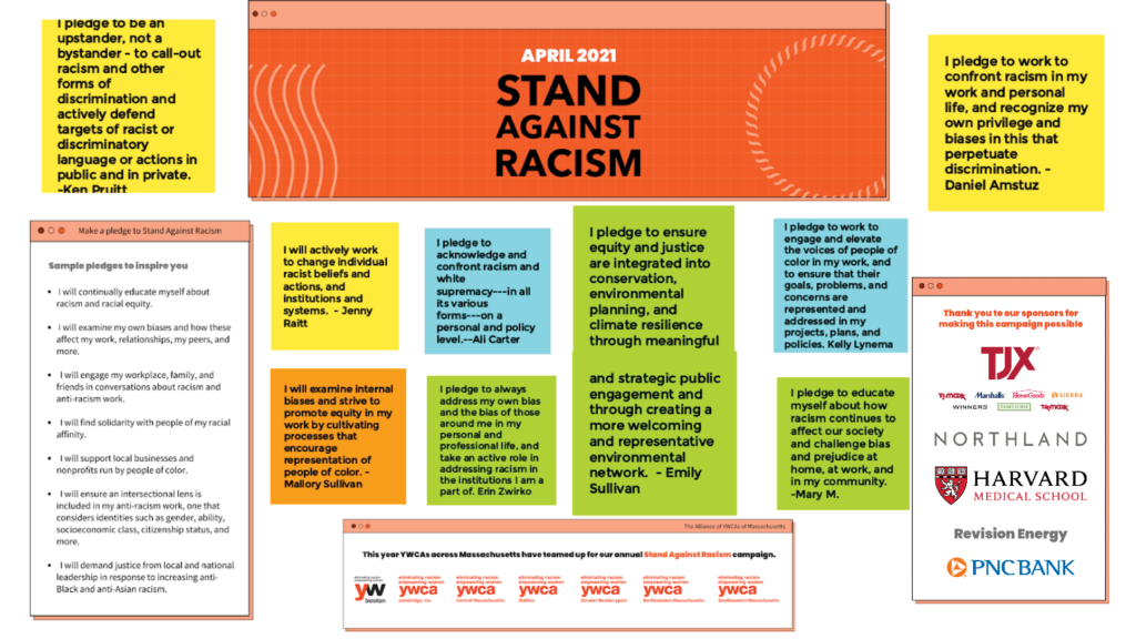 2021 Stand Against Racism Pledge board